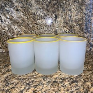 VINTAGE FROSTED ROCK GLASSES